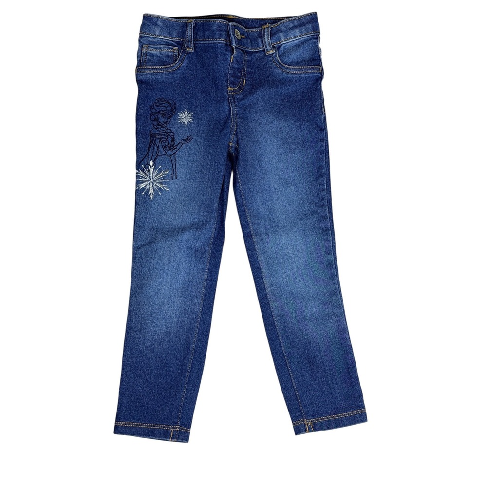 Disney Jumping Beans Girls Blue Elsa Frozen Skinny Jeans Size 4 Limited Edition